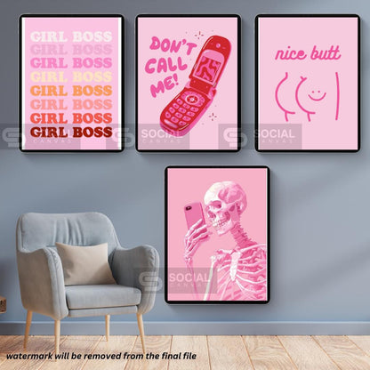 Frida Kahlo Pop Art Portrait - Vibrant Feminist Icon Wall Art | 600 Pop Art Prints Bundle - Social Canvas