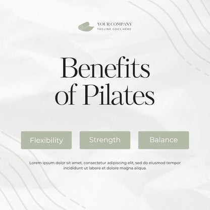 Pilates Social Media Templates | Editable Canva Templates | Fitness, Wellness & Studio Marketing Graphics | Instant Download - Social Canvas